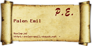 Palen Emil névjegykártya